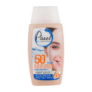 کرم ضدآفتاب رنگی پیکسل 50 SPFمدل LIGHT BEIGE مناسب برای پوست‌های چرب، حجم 50 میلی‌لیتر